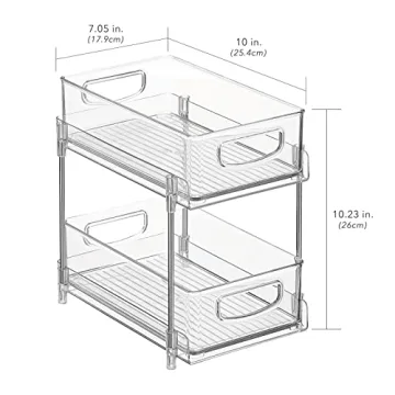 Nate Berkus 2-Tier Sliding Drawer Organizer for Kitchen