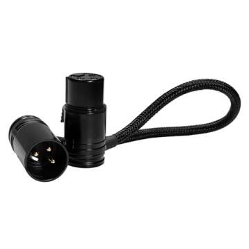 KONDOR BLUE | 8” Straight Low Profile Right Angle XLR Cable | for Cameras, Microphones, Studio Aud...