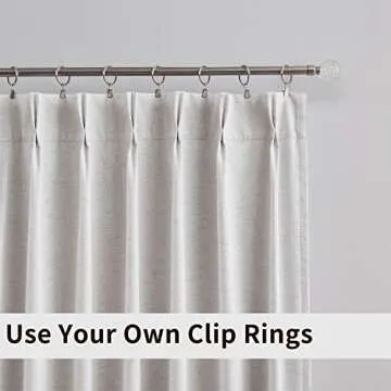 Elegant Blackout Pinch Pleat Curtains in Natural Beige