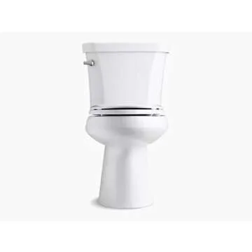 Kohler K-3999-0 Highline Comfort Height Two-piece Elongated 1.28 Gpf Toilet with Class Five Flushing Technology And Left-hand Trip Lever, Seat Not Included, White