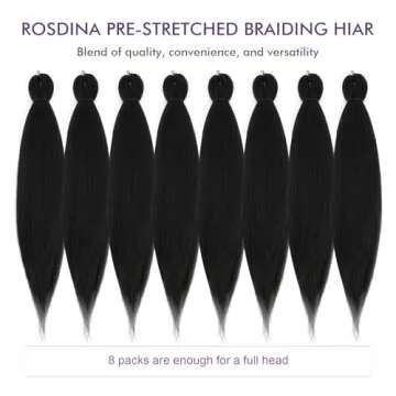 ROSDINA 30 Inch Pre-Stretched Braiding Hair for Braids