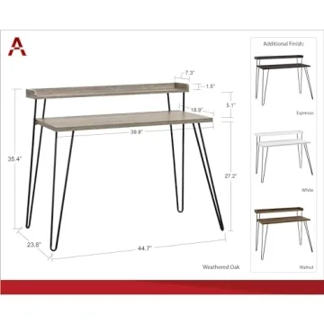 Ameriwood Haven Retro Desk for Home Office or Study
