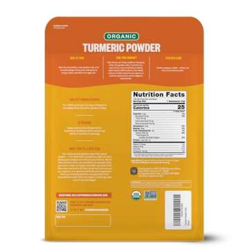 FGO Organic Turmeric Powder w/Curcumin, 2 Pound / 32oz Bulk Resealable Pouch, USDA Organic and Non-GMO, Sourced from India, Packaging May Vary (Pack of 1)