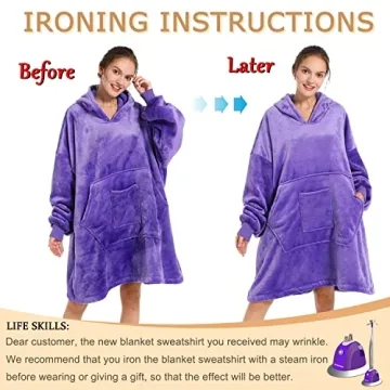 REDESS Blanket Hoodie - Oversized Warm Sherpa Sweatshirt