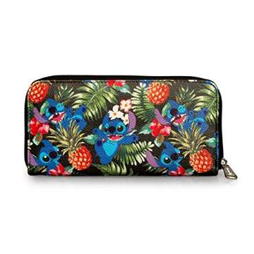 Loungefly Disney Stitch Hawaiian Pebble Print Wallet
