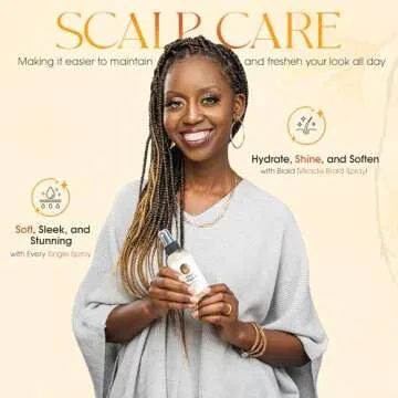 Braid Miracle Magic Soothing Spray - Moisturizing for Braids, Locs, Twists, Cornrows, and Crochet, With Banana Juice, Organic Essential Oils, and Refreshing Mint Scent, 4 oz