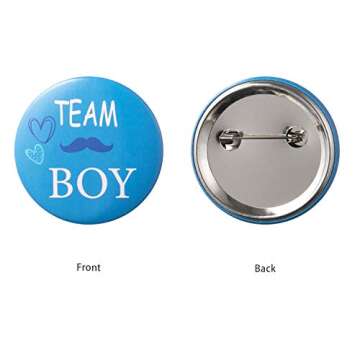 Favide Gender Reveal Button Pins Pack for Baby Shower