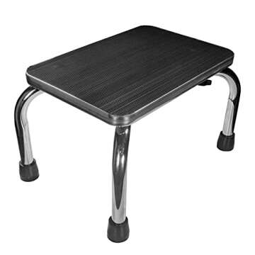PCP Medical Step Stool with Non Slip Ribbed Rubber Platform, Lightweight Footstool for Seniors and P...