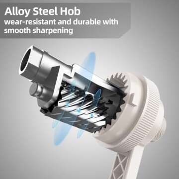 Deli Manual Pencil Sharpener, Auto-in Hand Crank Pencil Sharpener with Adjustable Point for Pencils and Colored Pencils, Pencil Sharpener for Kids, Students, Classroom, Home and Office, Gray