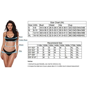 YELAIVP Women's Versatile Racerback Bikini Swimwear