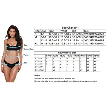 YELAIVP Women's Versatile Racerback Bikini Swimwear