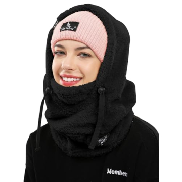 Shy Velvet Balaclava Wind-Resistant Ski Mask Winter Face Mask,Fleece Cold Weather Ski Mask for Women...