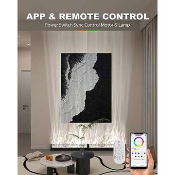 TACAHE RGBW Dynamic Wave Wall Light - Flowing Water, Aurora Visual - Color Changing Wall Washer Lamp with Remote & APP - Ambient Light for Living Room, Gaming Set - 39.3" - 12W - 1 Pack