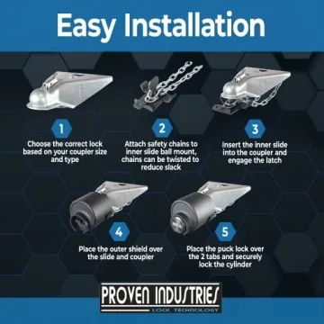 Proven Industries 2516 Heavy-Duty Trailer Lock for Optimal Security