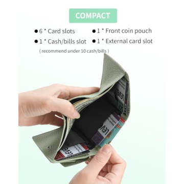 Karmiir RFID Mini Leather Wallet Women Compact Stylish