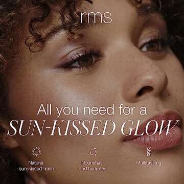 RMS Beauty Buriti Bronzer - Cream Bronzer, Face & Body Shimmer Bronzer & Highlighter, Face Glow Highlighter Makeup, Face Highlighter & Makeup Bronzer