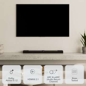 Devialet Dione - All-in-One HDMI Dolby Atmos Soundbar - Enhance Home Cinema - Patented Technologies for Immersive Sound - Seamless Connectivity