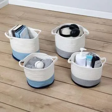 Honey-Can-Do Blue Ombré Nesting Storage Basket Set