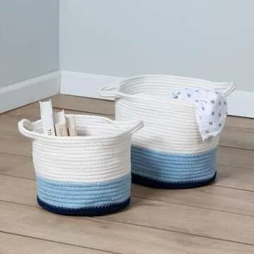 Honey-Can-Do Blue Ombré Nesting Storage Basket Set