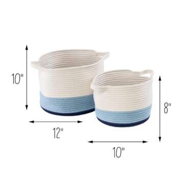 Honey-Can-Do Blue Ombré Nesting Storage Basket Set