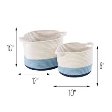Honey-Can-Do Blue Ombré Nesting Storage Basket Set