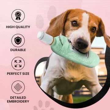 Dog Diggin Designs Libation Station Collection | Unique Squeaky Parody Plush Dog Toys – Shaken, Not Stirred
