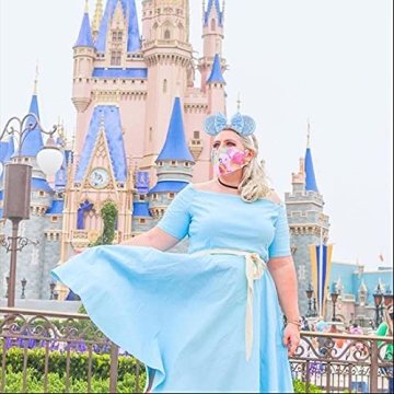 YanJie Dream Blue Sparkle Bow Sequin Mouse Ear Headband