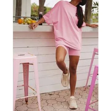 TAQCUX Summer Women’s Oversized Workout Set in Pink-M