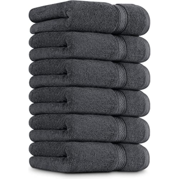 Utopia Towels 6 Pack Premium Hand Towels Set - 100% Cotton, Ultra Soft & Highly Absorbent