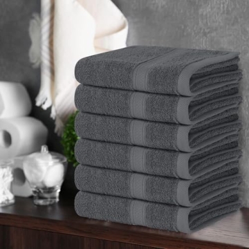 Utopia 6 Pack Premium Hand Towels Set - Ultra Soft & Absorbent