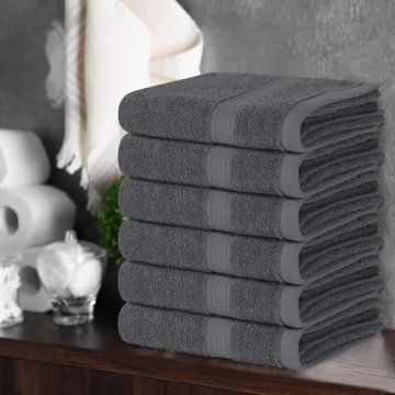 Utopia 6 Pack Premium Hand Towels Set - Ultra Soft & Absorbent