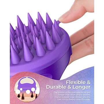 EUHOME Scalp Massager Shampoo Brush, Scalp Brush Hair Scrubber, Hair Washing Brush Scalp Exfoliator Brush for Dandruff, 2 Pack Head Scrubber for All Hair Types of Women, Men