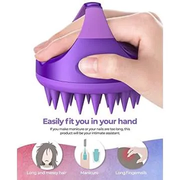 EUHOME Scalp Massager Shampoo Brush, Scalp Brush Hair Scrubber, Hair Washing Brush Scalp Exfoliator Brush for Dandruff, 2 Pack Head Scrubber for All Hair Types of Women, Men