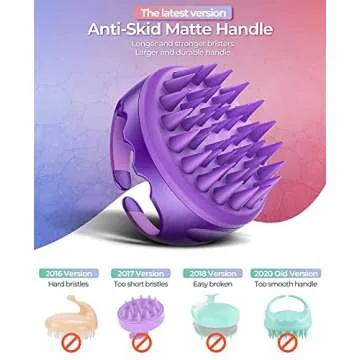 EUHOME Scalp Massager Shampoo Brush, Scalp Brush Hair Scrubber, Hair Washing Brush Scalp Exfoliator Brush for Dandruff, 2 Pack Head Scrubber for All Hair Types of Women, Men