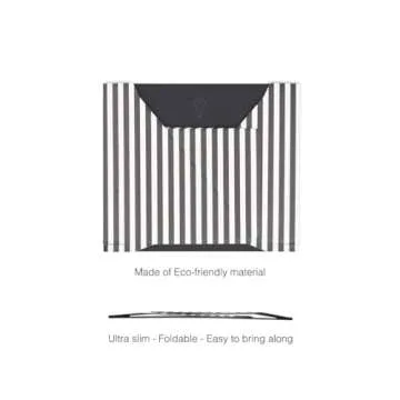 Philbert Danish Design 4-in-1 Laptop Sun Shade - Slim Hood Screen Shade, Privacy Screen, Heat Protection, & Contrast Enhancement - Universal, Foldable, & Lightweight - Fits 15"/16" Laptops - Striped