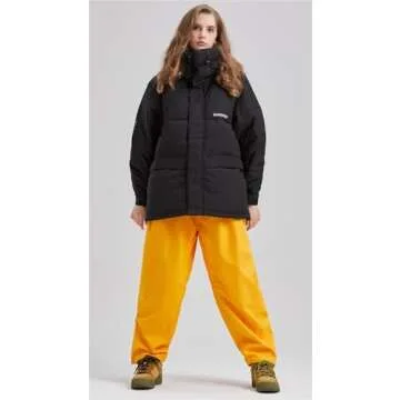 BUMDEEP Womens Waterproof Ski Jacket Warm Winter Snow Coat Windbreaker Hooded Thick Snowboard Jacket（Black,Large）