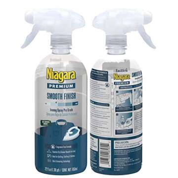 NIAGARA Spray Starch (22 Oz, 2 Pack) Trigger Pump Liquid Starch for Ironing, Non-Aerosol Spray on St...