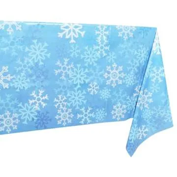 BLUE PANDA Snowflake Tablecloths for Christmas Parties