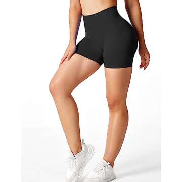 YEOREO Women's 3.6" Scrunch Workout Shorts - High Waisted