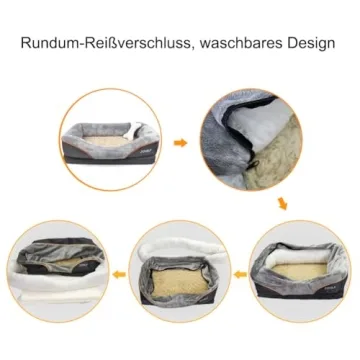 JOYELF Large Orthopedic Memory Foam Dog Bed with Washable Cover