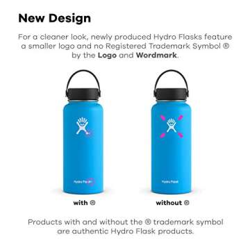 Hydro Flask Water Bottle - Stainless Steel & Vacuum Insulated - Wide Mouth with Leak Proof Flex Cap - 32 oz, Cobalt