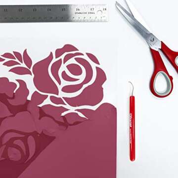 Siser EasyWeed Heat Transfer Vinyl 15" x 5ft Roll (Burgundy) Compatible with Siser Romeo/Juliet & Other Professional or Craft Cutters - Layerable - CPSIA Certified