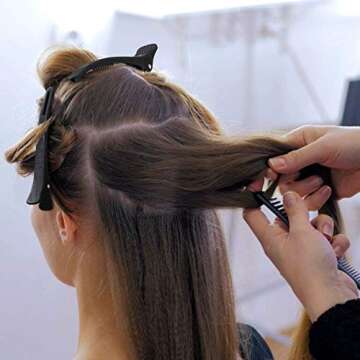 Ilvisest Hair Clips for Styling Sectioning 6 Pack,Non Slip Hair Clips,Duckbill Hair Clips,No-Trace Hair Clips for Thick and Thin Hair - Professional Salon Hair Clips(Black)