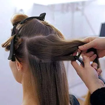 Ilvisest Hair Clips for Styling Sectioning 6 Pack,Non Slip Hair Clips,Duckbill Hair Clips,No-Trace Hair Clips for Thick and Thin Hair - Professional Salon Hair Clips(Black)