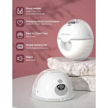 Convenient Momcozy Breast Pump M5 Hands-Free & Portable