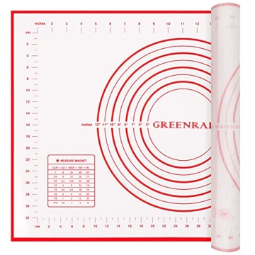 Large Silicone Pastry Mat - Extra Thick Non-Stick Baking Mat with Measurements for Easy Cooking