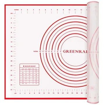 Large Silicone Pastry Mat - Extra Thick Non-Stick Baking Mat with Measurements for Easy Cooking