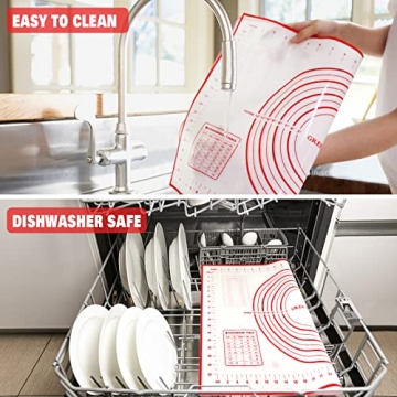 Large Non-Stick Silicone Pastry Mat with Measurements