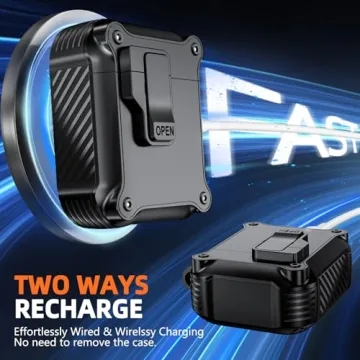 Pohgelan AirPods Case with Secure Lock and Cleaner Tool