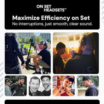 ON SET HEADSETS FilmPRO Surveillance Headset (Black) - 2 Pin Earpiece Compatible with Motorola Radios for Film & TV Productions - Earpiece for Walkie Talkie Radio